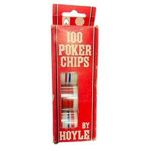 Brand New Vintage 100 Poker Chips by Hoyle New Old Stock Made in USA